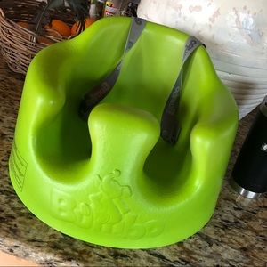 Bumbo Green infant baby floor seat chair with buckles